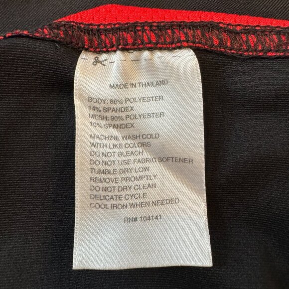 REEBOK | Mens Medium Athletic Shirt Black and Red - Picture 8 of 8